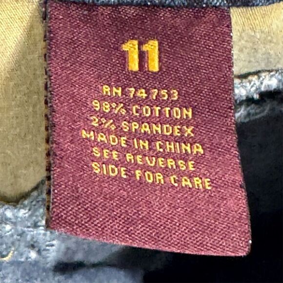 Zana Di Jeans Women’s Size 11 Bootcut Mid Rise Stretch Dark Wash Y2K Stitching - Picture 5 of 7